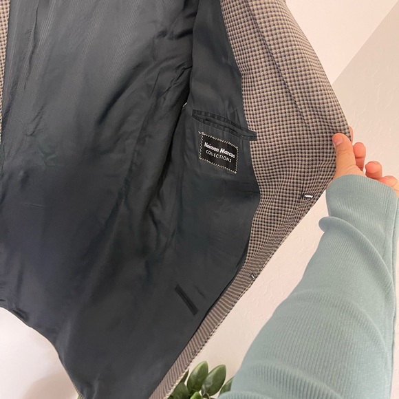 ERMENEGILDO ZEGNA Vintage Gingham Suit Jacket Sports Blazer Size 46R US - Picture 4 of 12